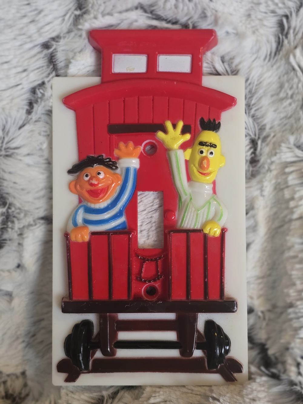 Vintage Muppet Co. Sesame Street Bert Ernie Train Light Switch Cover 1984